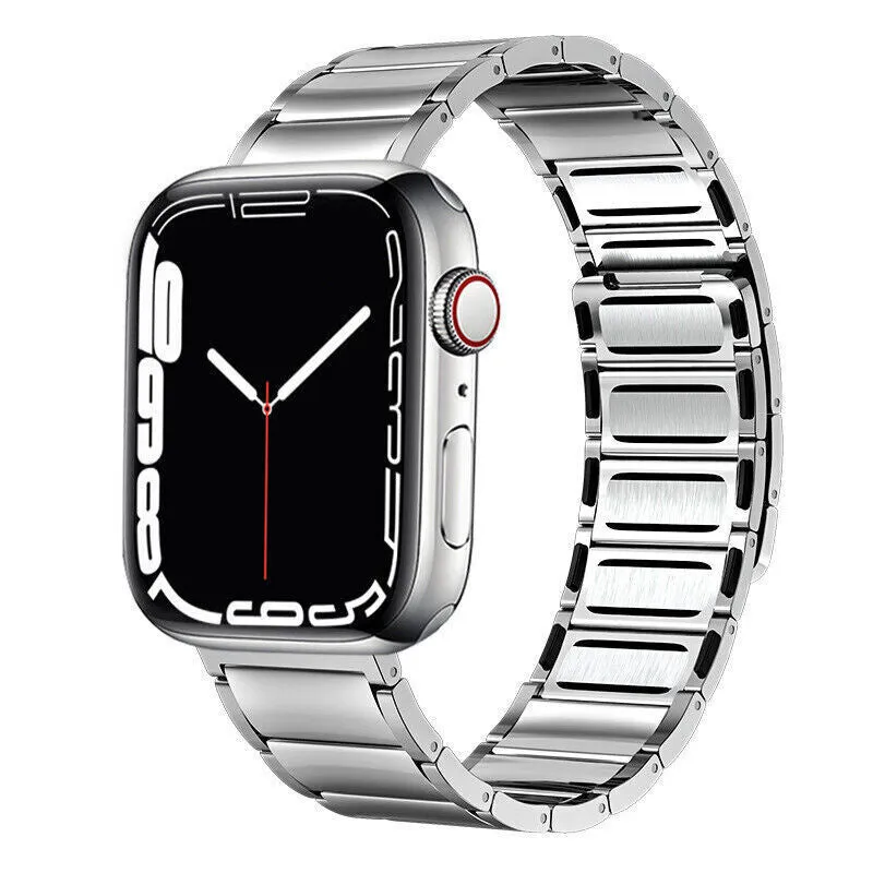 Sturdy Material Fashion Lifestyle Apple Watch Magnetic Steel Strap (Silver)