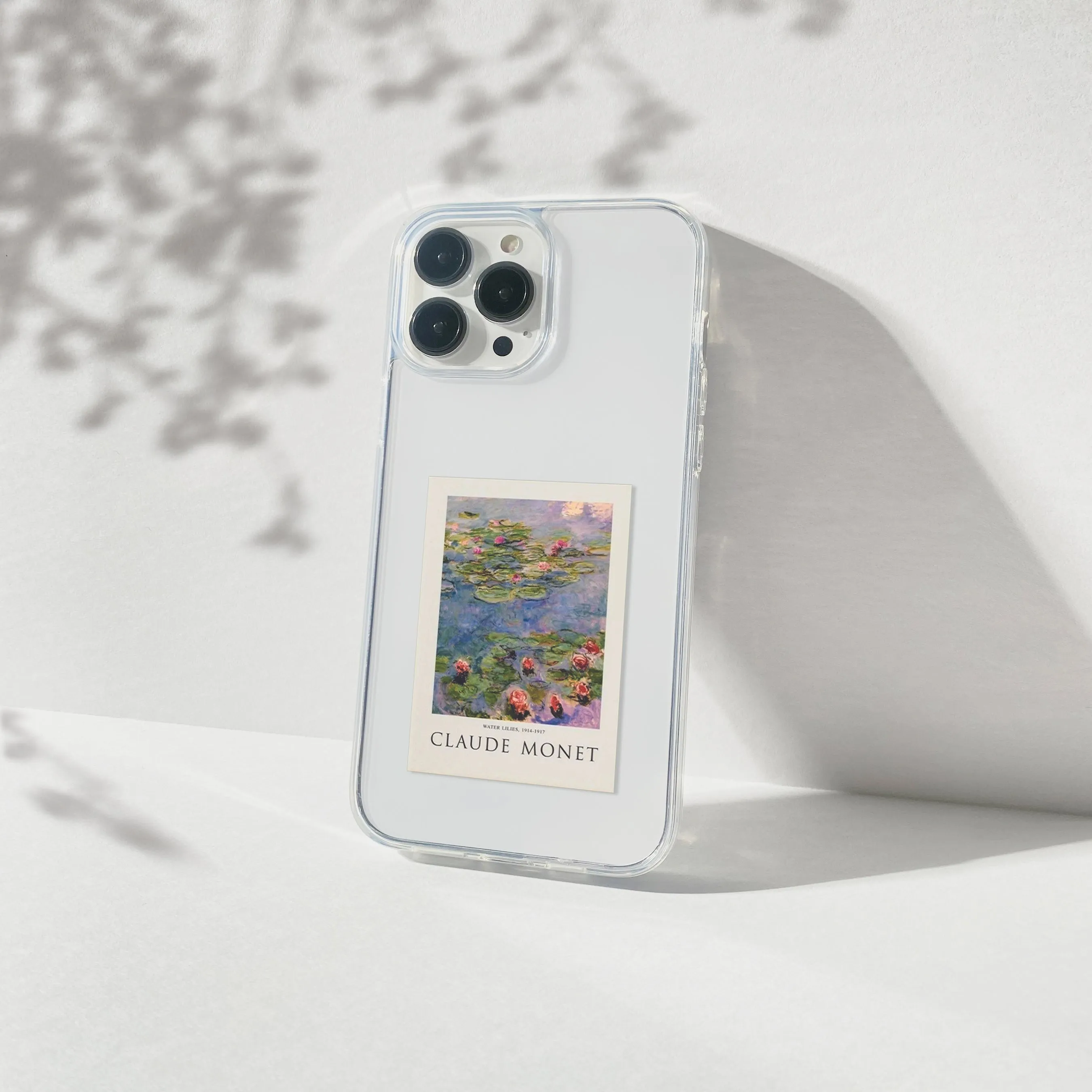Luxury Style Premium Form Claude Monet Lilies Aesthetic Silicone Clear Case