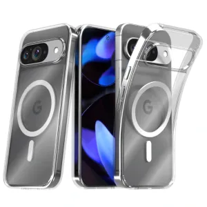 Flexible Fit Google Pixel 9 / 9 Pro 6.3"(2024) Hybrid Shockproof Clear Slim Acrylic Case with MagSafe