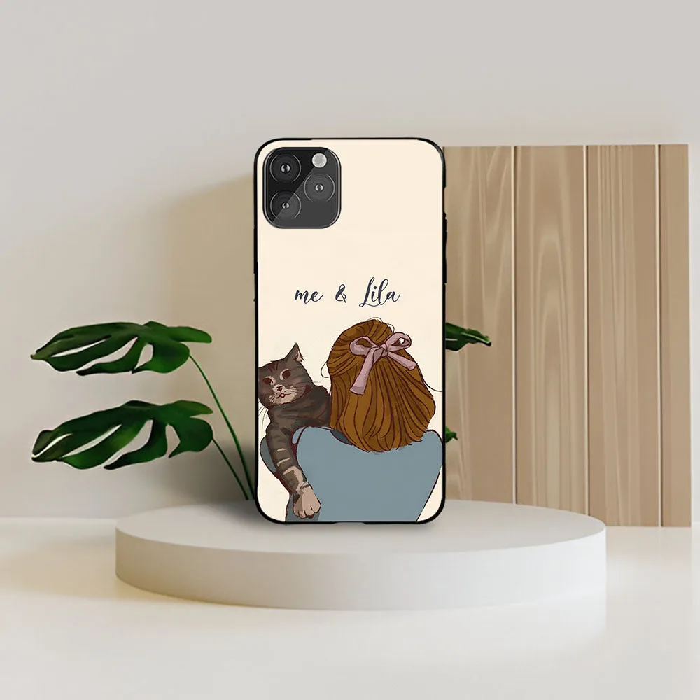 Soft Touch My Love Cat Name Printed Protective Case
