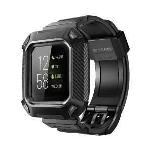 Soft Frame Fitbit Versa 3 Unicorn Beetle Pro Rugged Case-Black