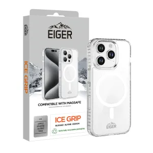 Eiger Ice Grip MagSafe Case for Apple iPhone 16 Pro Max in Clear Modern Design Texture