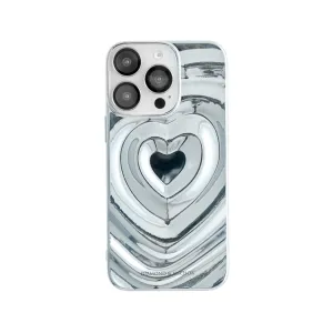 Heart Wave iPhone Case Glossy Finish Look
