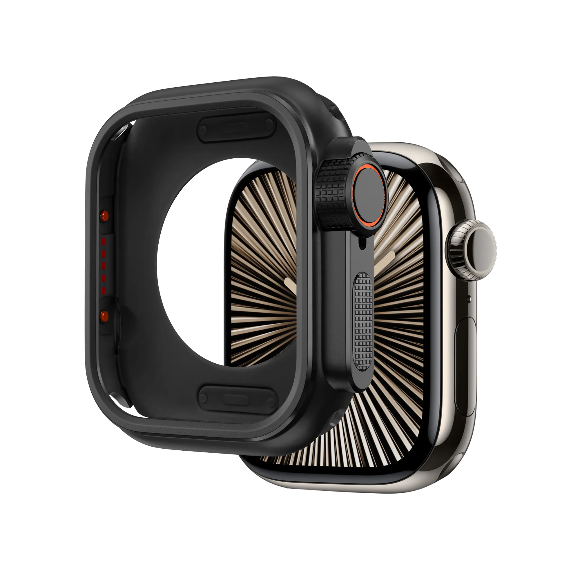 Bandz Apple Watch 10 - 46mm Metal Case (Black) Workout Shield Flexible Fit