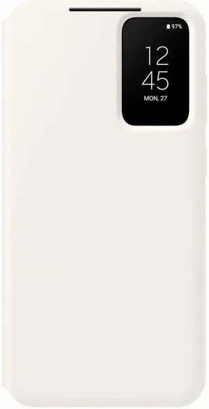 Minimal Surface Layer Samsung Galaxy S23 Plus Smart View Wallet Case Cream - EF-ZS916CUEGWW