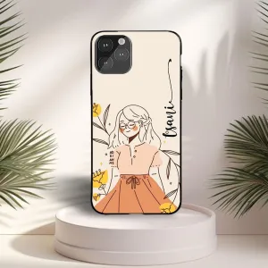 Lightweight Build Slim Profiled Flower Love Girl Name Case