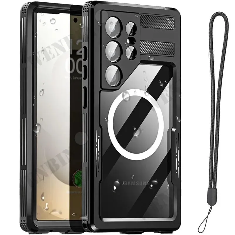 Heat dissipation Flexible Edge Waterproof Magsafe Case for Samsung Galaxy IP68