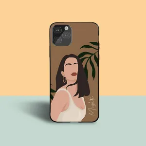 Smooth Texture Shock Cushion Girl Art Name protective case