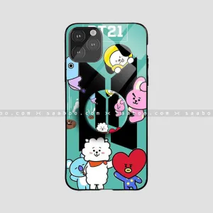 Clear Pattern Smooth Craft Glossy Protective Case With BT21 Design