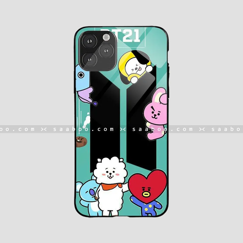 Luxury Detail Glossy Protective Case With BT21 Design