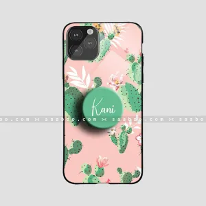 Durable Texture Build Modern Finish Glossy Protective Case With Cactus