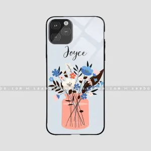 Glossy Protective Case With Joyful Flowers Lightweight Grip Scratch Block