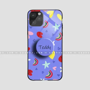 Glossy Protective Case With Lavender Star Rainbow Protective barrier