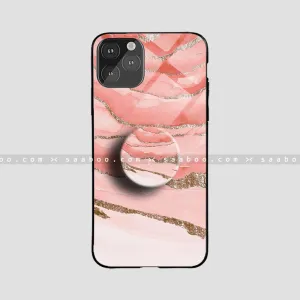 Glossy Protective Case With Orange Wave Functional Design Smooth Pattern