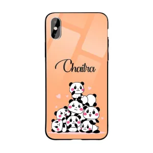 Minimal Edge Modern Accessory Glossy Protective Case With Orange Yellow Pandas Name