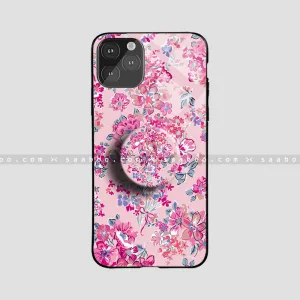 Casual Design Glossy Protective Case With Pink Flower