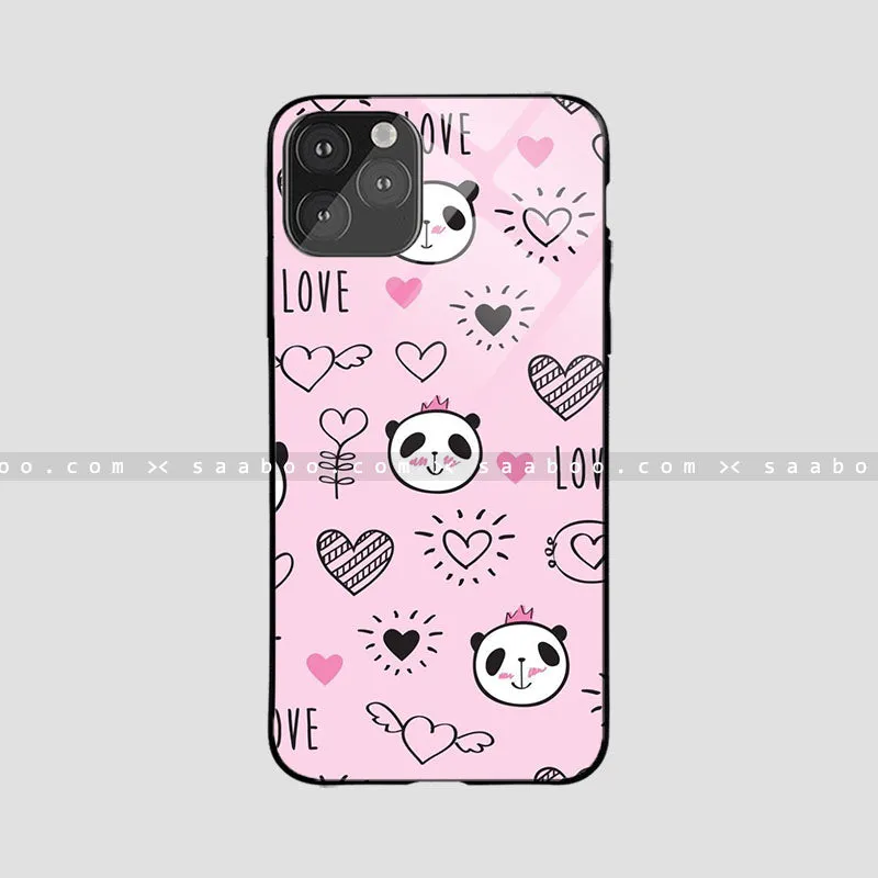Glossy Protective Case With Pink Panda Hybrid Finish Shock Surface Layer