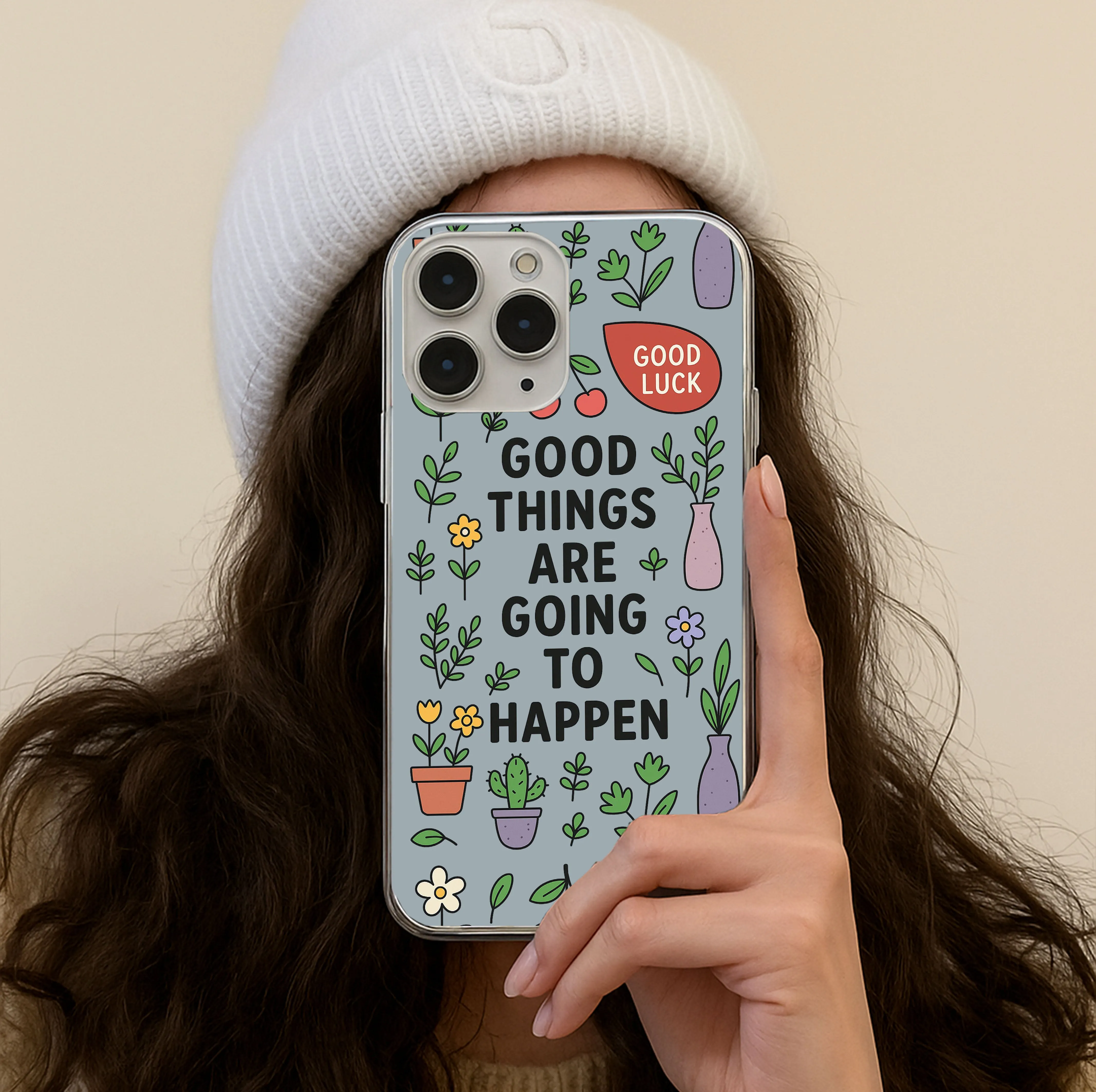 Good Things Clear Phone Case Trendy Look Minimal Edge Design