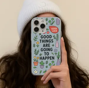 Good Things Clear Phone Case Trendy Look Minimal Edge Design