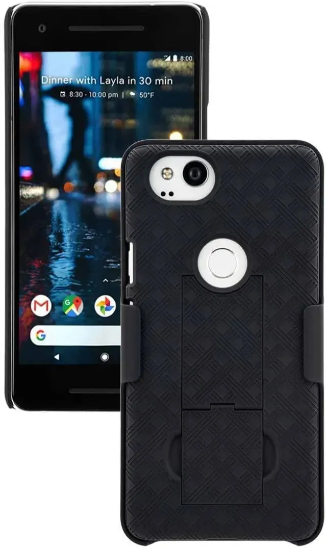Compact Grip Professional Look Google Pixel 2 Belt Clip Holster Phone Case