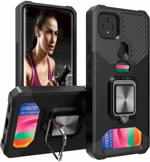 Creative Design Refined Form Google Pixel 5a 5G Armor Card Slot Case