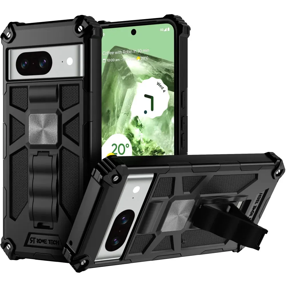 Google Pixel 8 Armor Case with Kickstand & Magnetic Mount Hybrid Shield