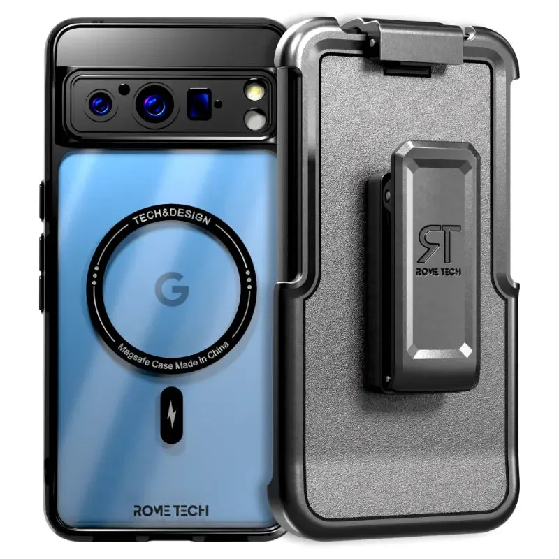 Comfort Pattern Texture Shockproof Corners Google Pixel 8 Pro Clear Case with Magsafe