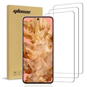 Google Pixel 8 Tempered Glass Screen Protector 3 Per Pack Tight Fit Hybrid Edge