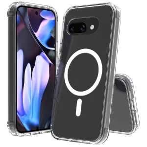 Google Pixel 9a (2025) Hybrid Shockproof Clear Slim Acrylic Case with MagSafe Flexible frame Soft Edge Look