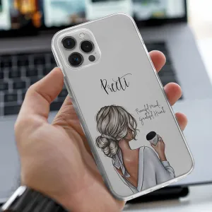 Desk Companion Grateful Girl Transparent Silicone case