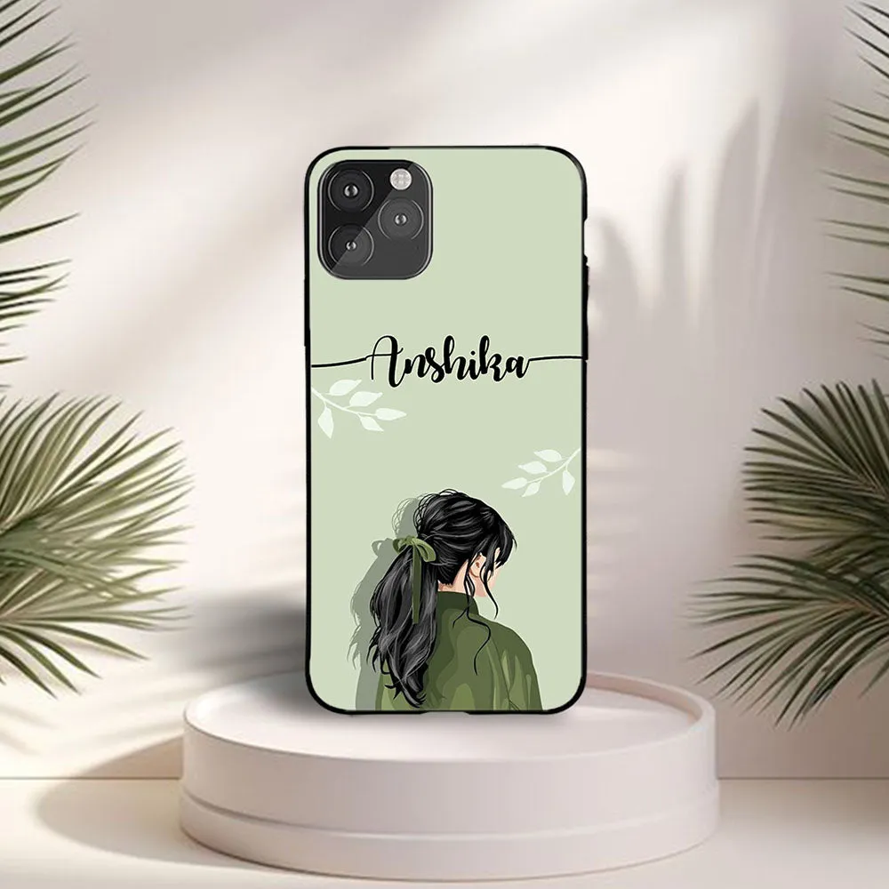 Everyday Fit Metal Texture Greeny Girl Name Case