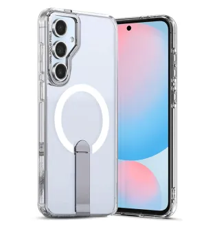 Samsung Galaxy S25 FE Back Cover Case | Mag X With Kick Stand - Clear Modern Design Comfort Texture Layer