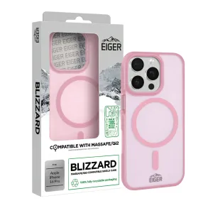 Elegant Build Trendy Pattern Eiger GRS Blizzard Magsafe Case for Apple iPhone 16 Pro in Pink