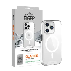 Modern Texture Build Shock Absorber Eiger Glacier Magsafe Case for Apple iPhone 15 Pro in Clear