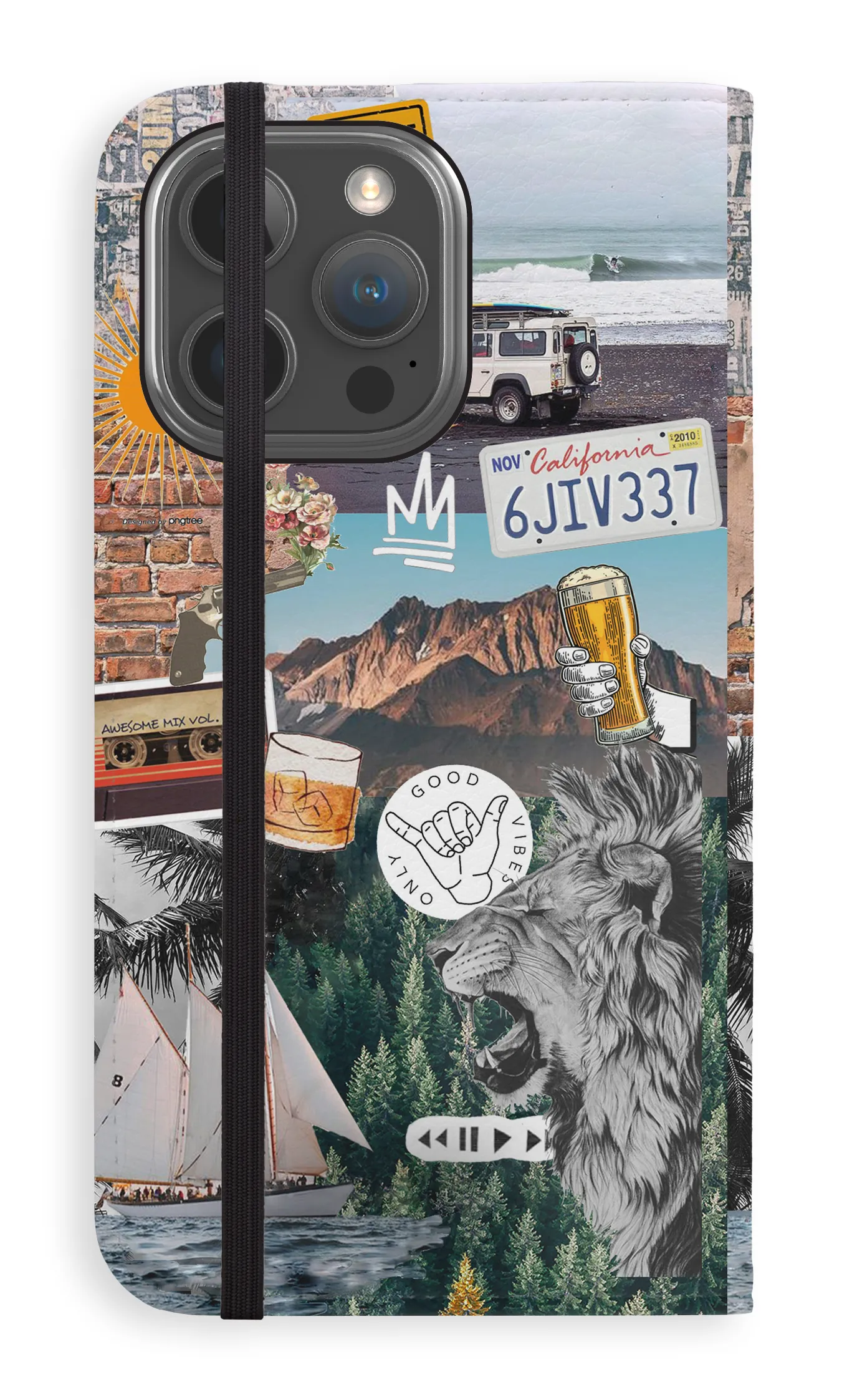 Groovy Folio Case Glossy Texture