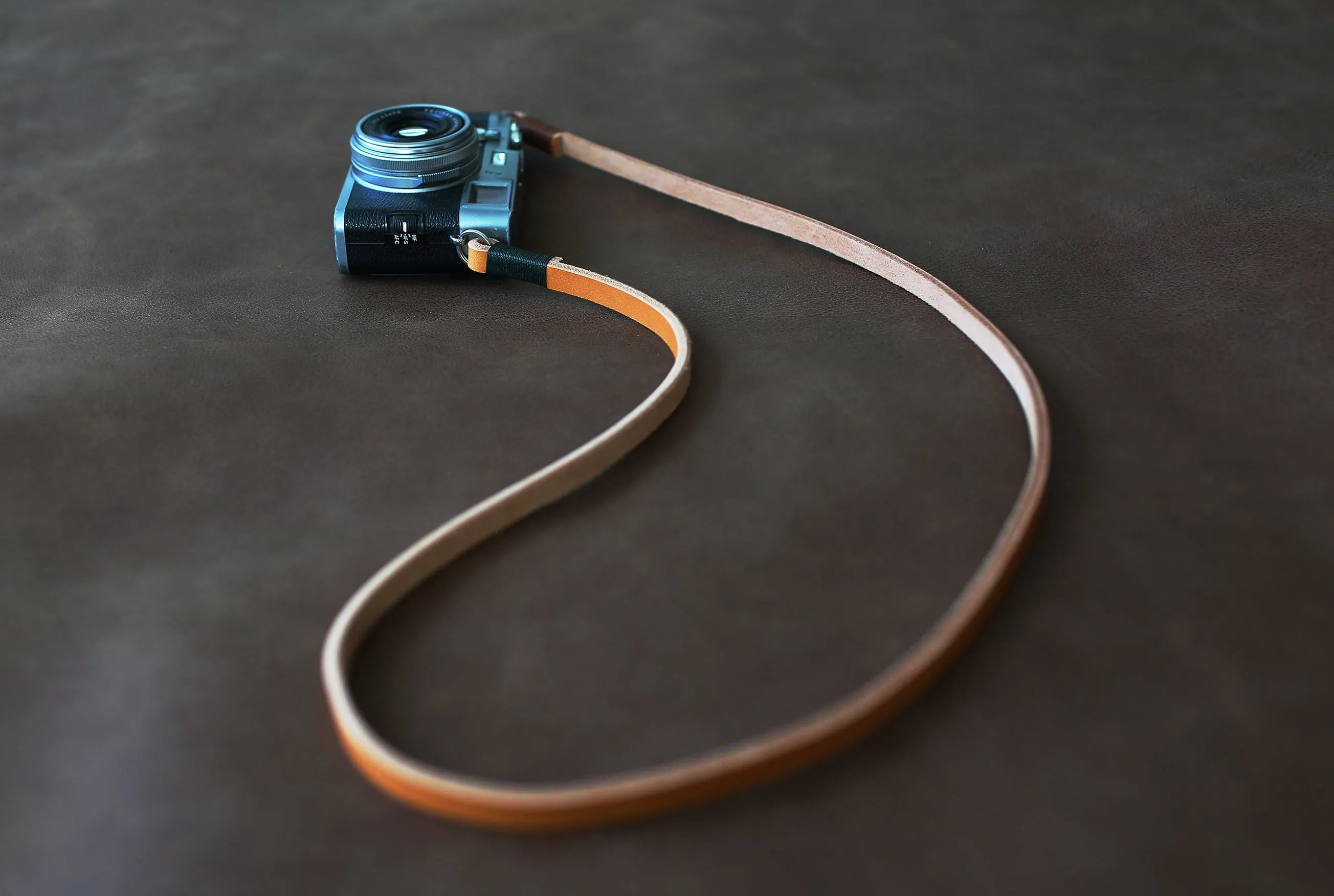 fishing Mobile Strap lim 9mm Leather Camera Strap ?C Adjustable, Handmade in Light Brown | WINDMUP
