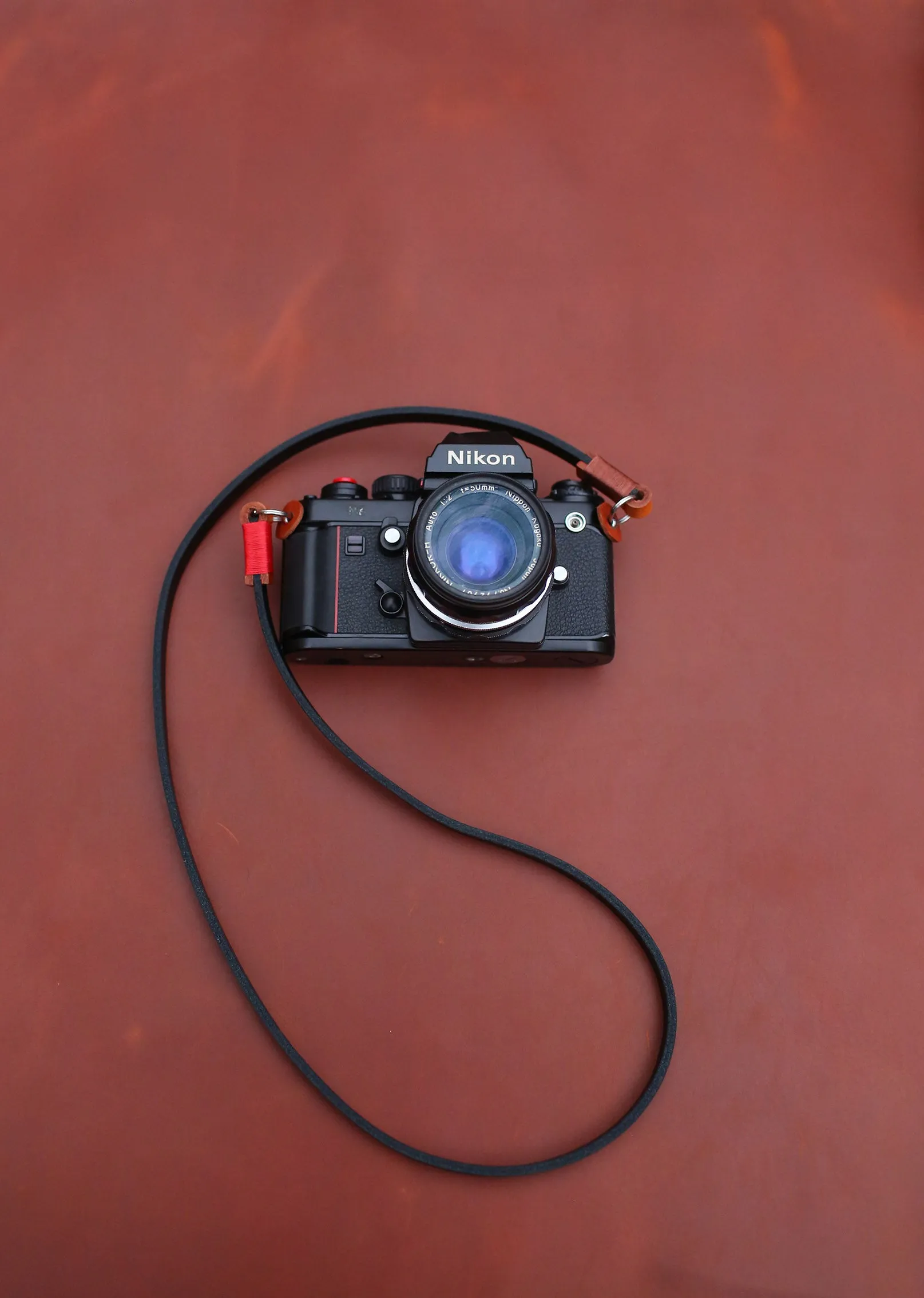 Handmade 8mm Full-Grain Two-Tone Leather Camera Strap ?C Vintage Neck Strap Everyday Use Outdoor Lanyard