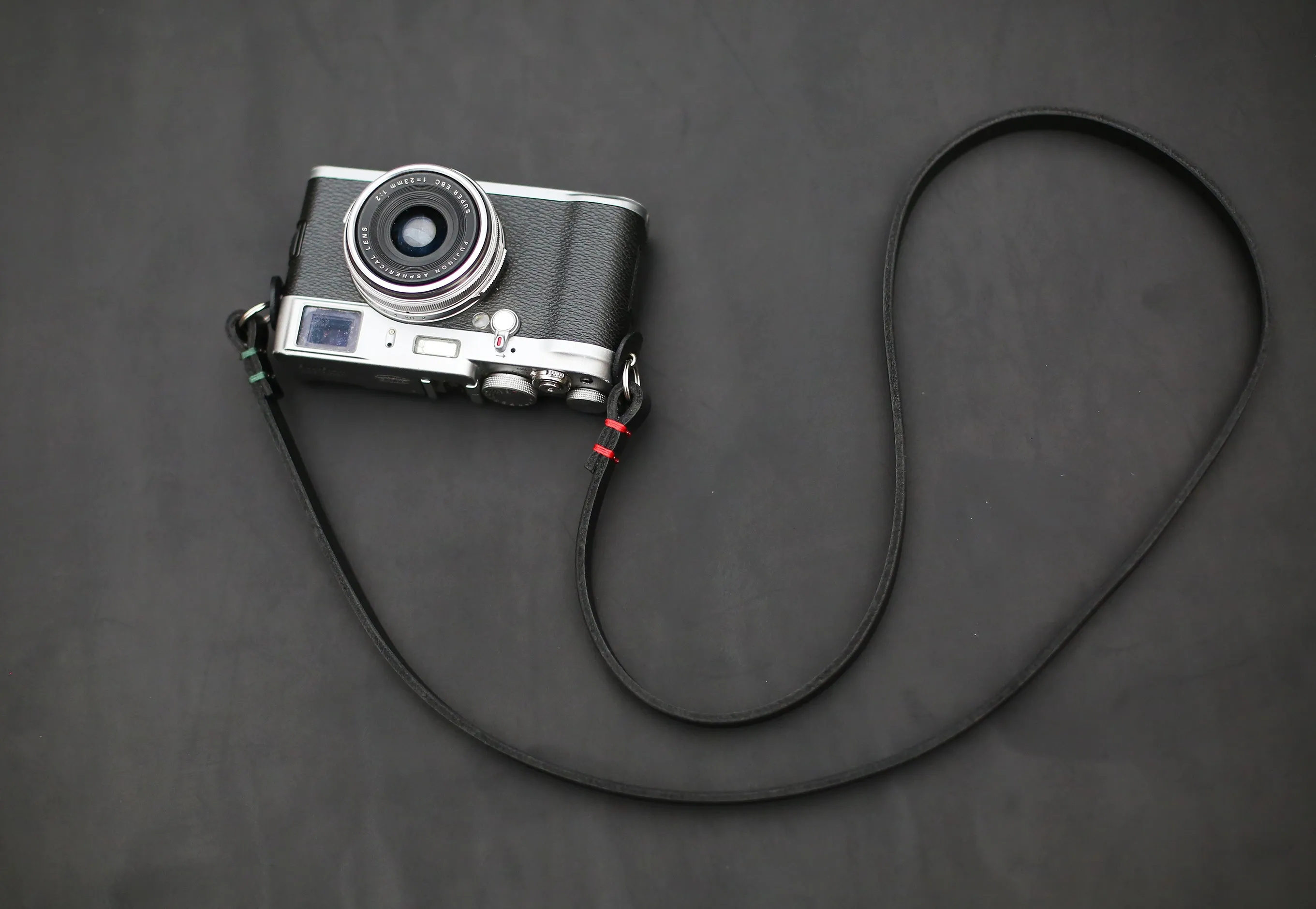 Durable Gear Handmade Black Leather Camera Strap ?C 10mm Wide Full-Grain Buffalo, Minimalist Design