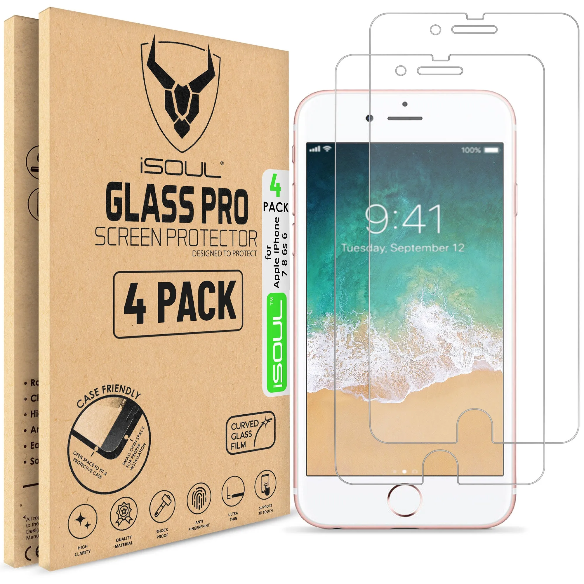 iPhone 6 / 7 / 8 / 6S / SE [2nd/3rd Gen] Screen Protector Tempered Glass Tablet Protection