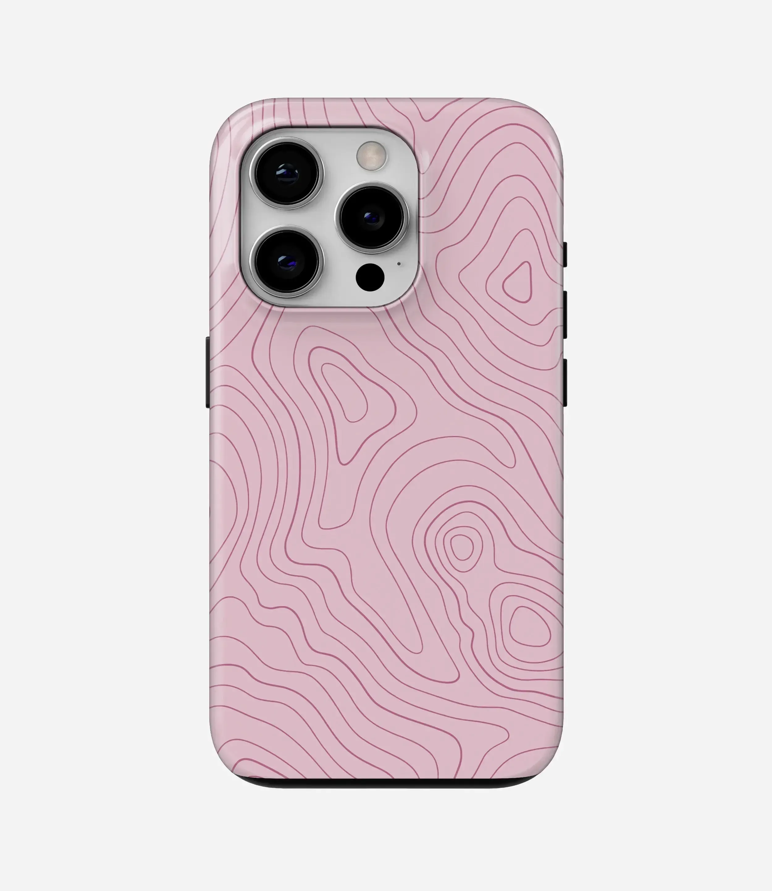 Blush Topo Lines Glossy Armoured Case Matte Shield Layer