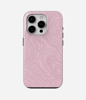 Blush Topo Lines Glossy Armoured Case Matte Shield Layer