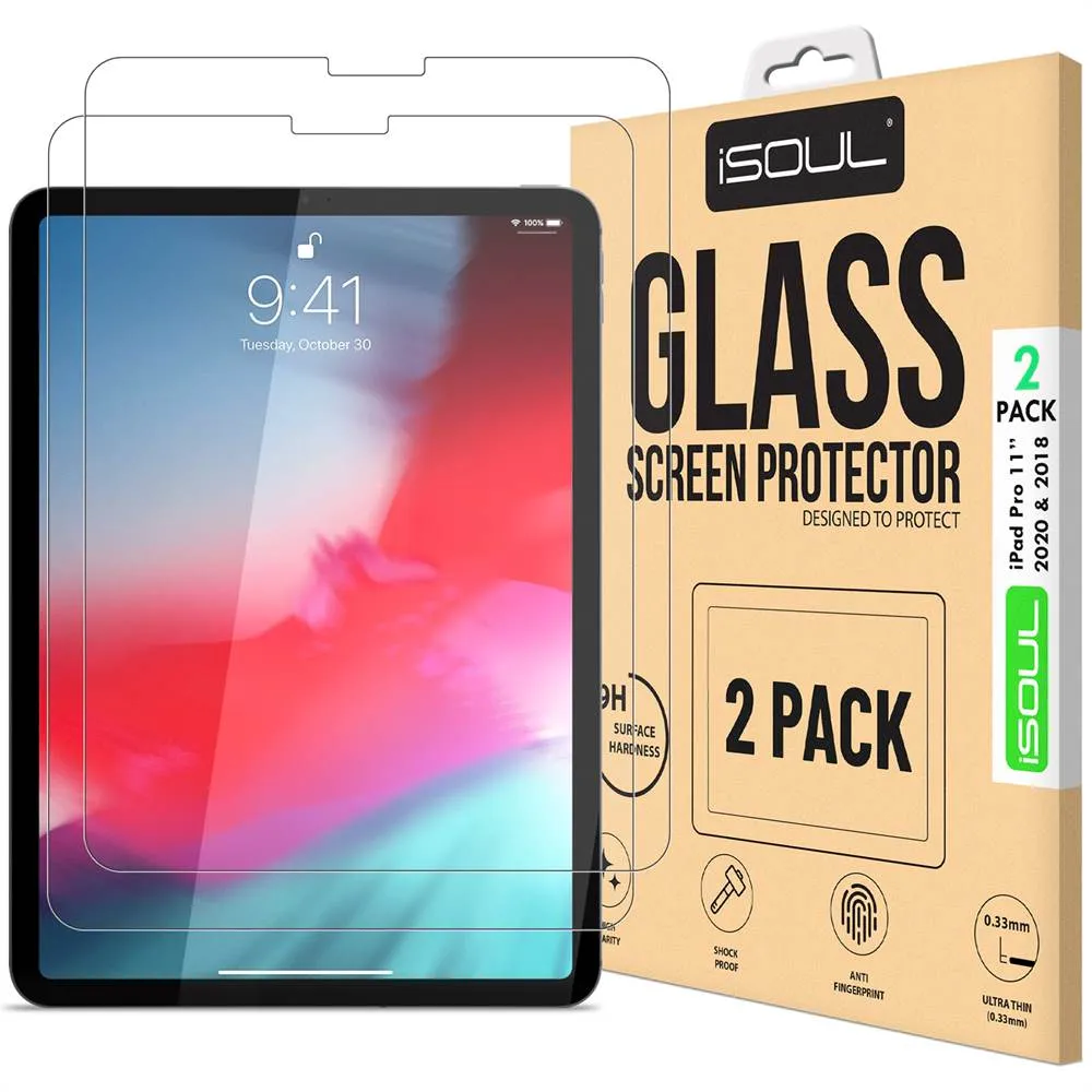 Impact Guard Max 2 Pack Tempered Glass Screen Protector for iPad Pro 11" Inch