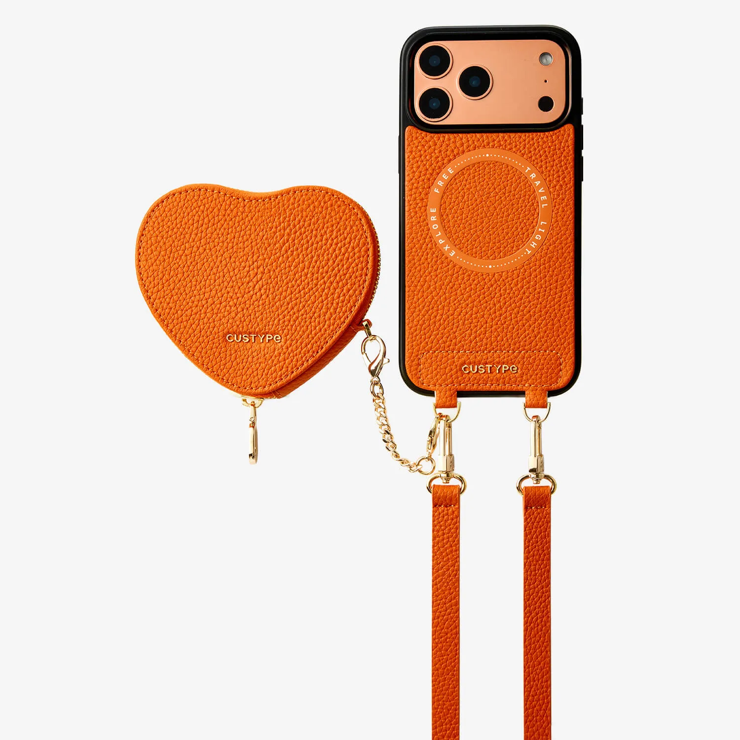 Heart Design Kit- Sling Phone Case with Magnetic & Heart Pouch Grip Layer