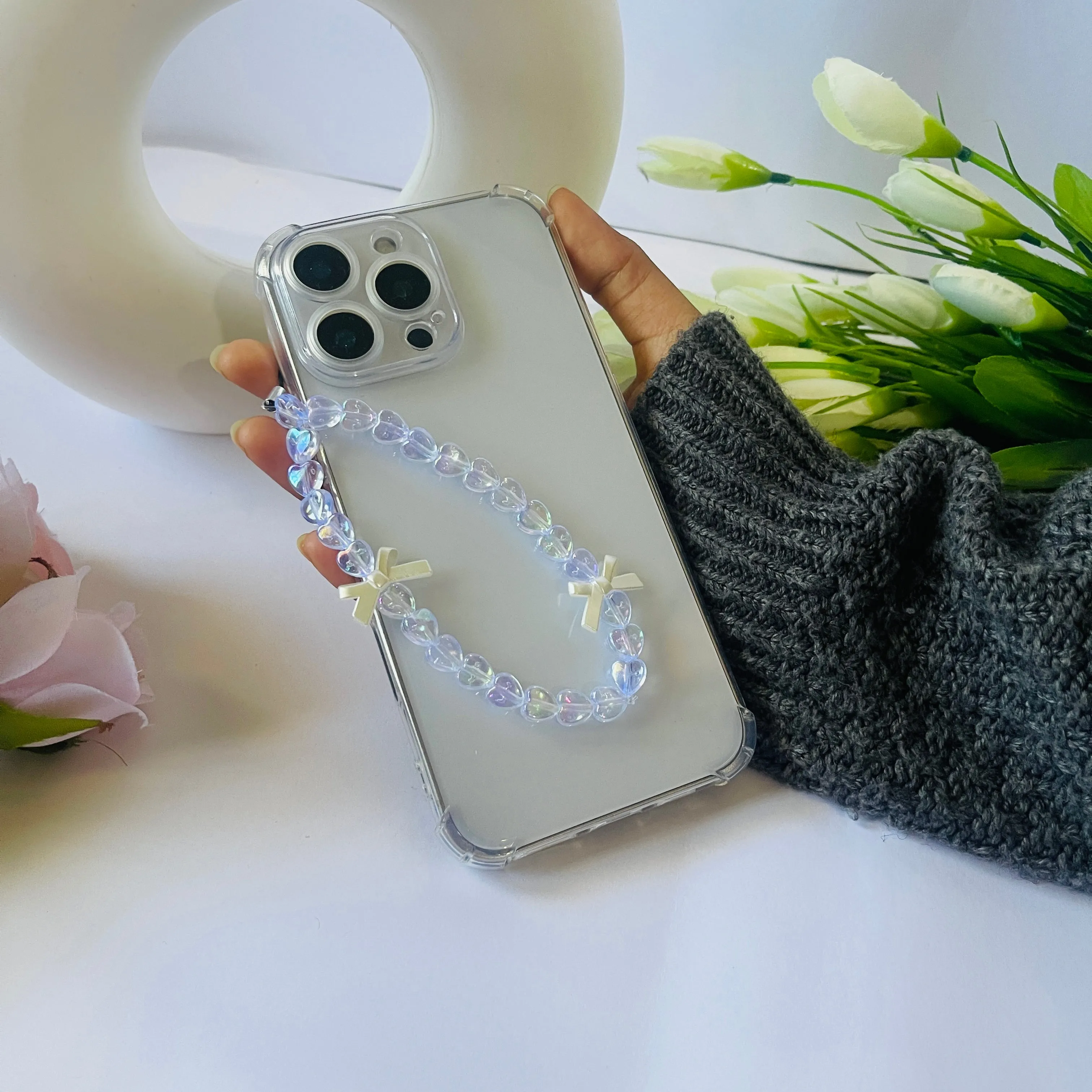 Hearts & Bows Charms For Phone Case Smooth Texture Shock shield