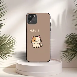 Hello Cat Printed Protective Case Protective Texture Finish Stylish Detail Layer