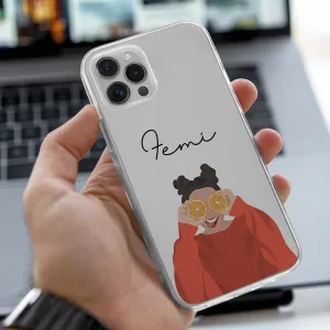 Girly Transparent Silicone case Hybrid Shield Screen Bumper