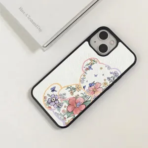 Colour flower & butterfly Printed Protective case Durable Build Quality Creative Artwork