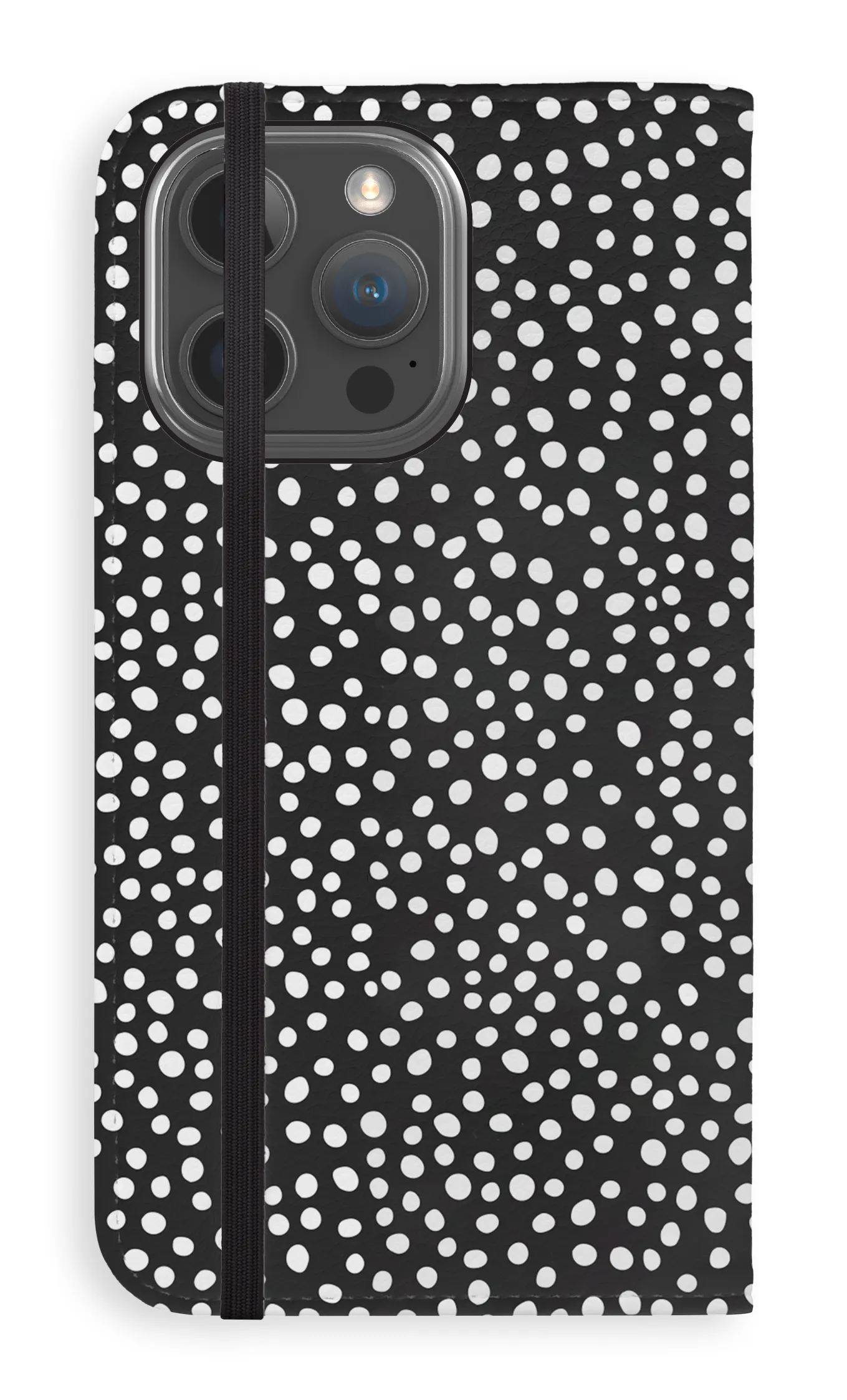 Honey Black Folio Case Stylish Grip Texture