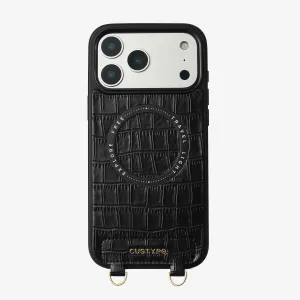 Soft touch finish Stylish Cover Crocodile Design Set- Wireless Charging Phone Case