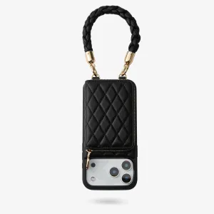 BraidTrend- Rope Style Strap Phone Case in Black Shock Absorber